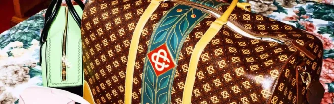 Kahverengi Monogram Hafta Sonu Çantası