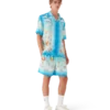 Kawaii Motifli Kısa Kollu İpek Twill Şort Gömlek Kawaii Motifli Kısa Kollu İpek Twill Şort Gömlek
