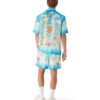 Kawaii Motifli Kısa Kollu İpek Twill Şort Gömlek Kawaii Motifli Kısa Kollu İpek Twill Şort Gömlek