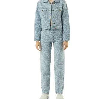 Klasik Monogram Ağartılmış Denim Pantolon