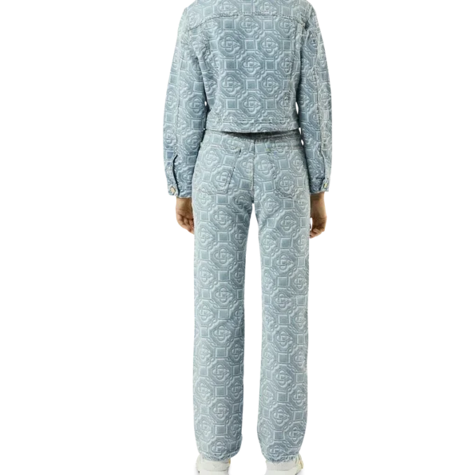 Klasik Monogram Ağartılmış Denim Pantolon