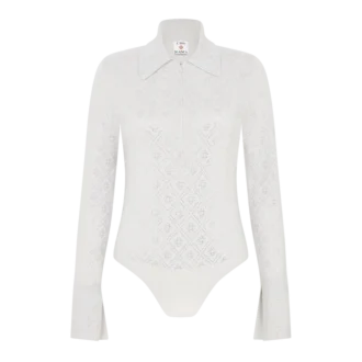 Kristal Monogram Örgü Bodysuit Kristal Monogram Örgü Bodysuit
