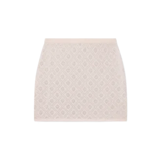 Kristal Monogram Örgü Mini Etek