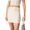 Kristal Monogram Örgü Mini Etek