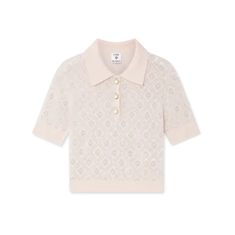 Kristal Monogram Örgü Polo Gömlek