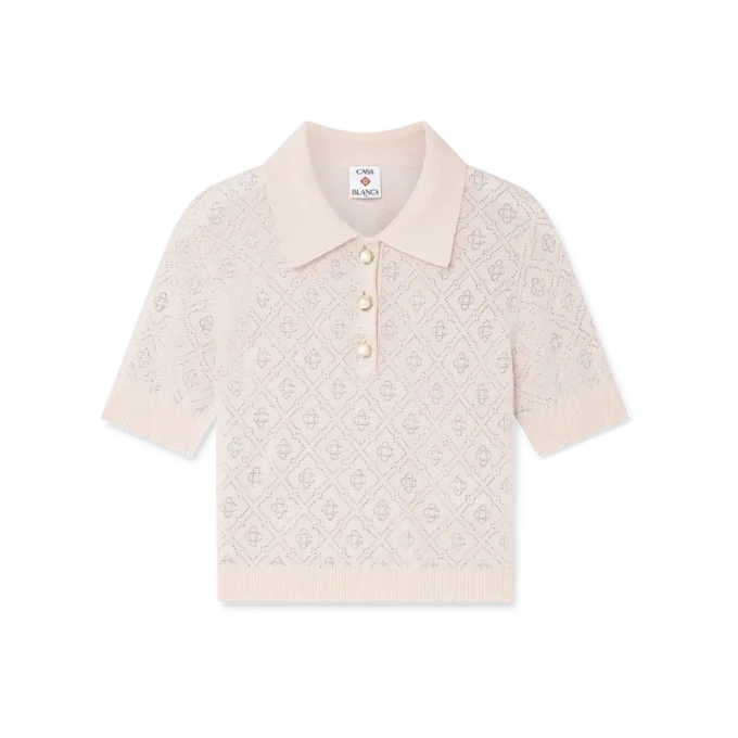 Kristal Monogram Örgü Polo Gömlek Kristal Monogram Örgü Polo Gömlek
