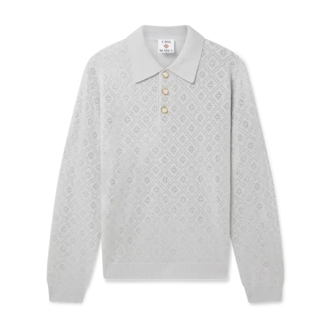 Kristal Monogram Örgü Polo Gömlek Kristal Monogram Örgü Polo Gömlek