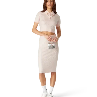 Kristal Monogram Örgü Polo Gömlek