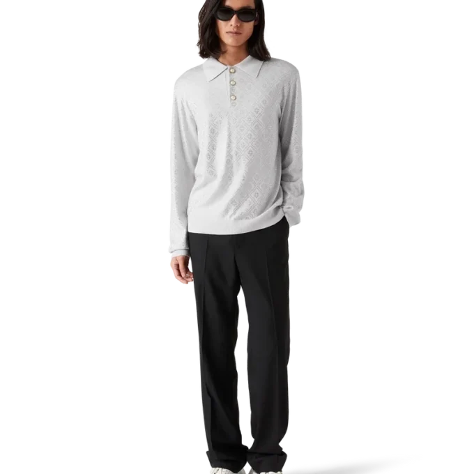 Kristal Monogram Örgü Polo Gömlek Kristal Monogram Örgü Polo Gömlek