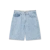 Kristal Süslemeli Denim Şortlar Kristal Süslemeli Denim Şortlar