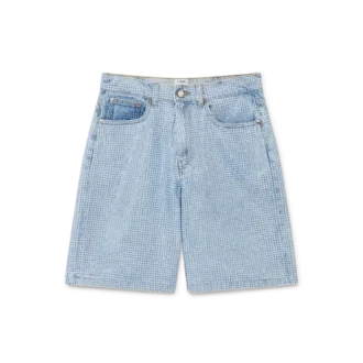 Kristal Süslemeli Denim Şortlar