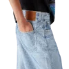 Kristal Süslemeli Denim Şortlar Kristal Süslemeli Denim Şortlar