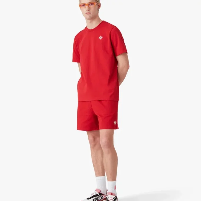 Kırmızı Elmas Logolu Sweatshorts Kırmızı Elmas Logolu Sweatshorts