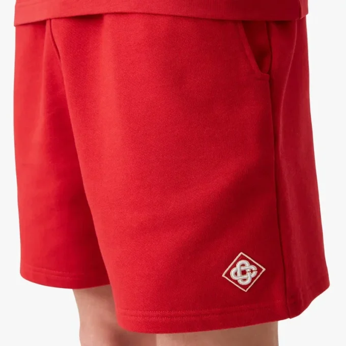 Kırmızı Elmas Logolu Sweatshorts Kırmızı Elmas Logolu Sweatshorts