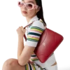 Kırmızı Jeanne Pochette Omuz Çantası
