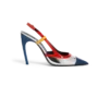 Krom Kemerli Slingback Topuklu Ayakkabı
