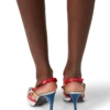 Krom Kemerli Slingback Topuklu Ayakkabı