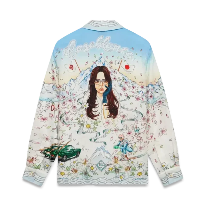 L’hiver Fleuri Uzun Kollu İpek Twill Gömlek L’hiver Fleuri Uzun Kollu İpek Twill Gömlek
