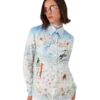 L’hiver Fleuri Uzun Kollu İpek Twill Gömlek L’hiver Fleuri Uzun Kollu İpek Twill Gömlek