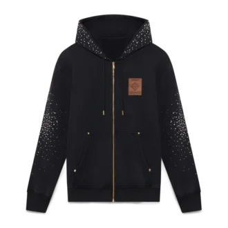 La Pramonition Kristal Süslemeli Fermuarlı Kapüşonlu Sweatshirt