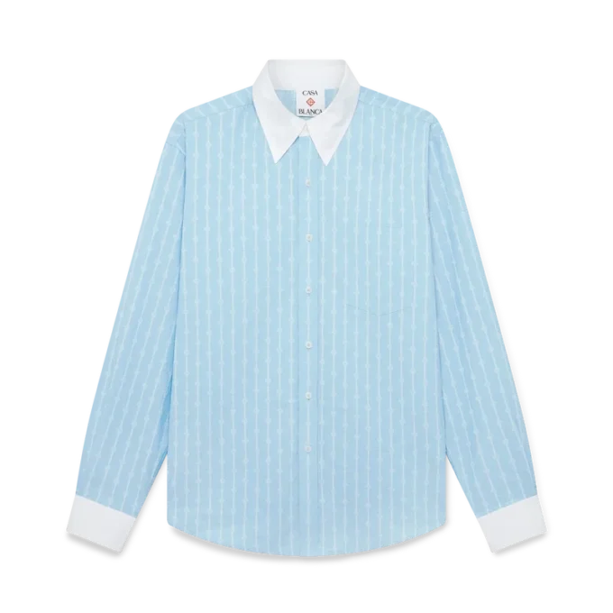 Laurel Stripe Jakarlı Gömlek
