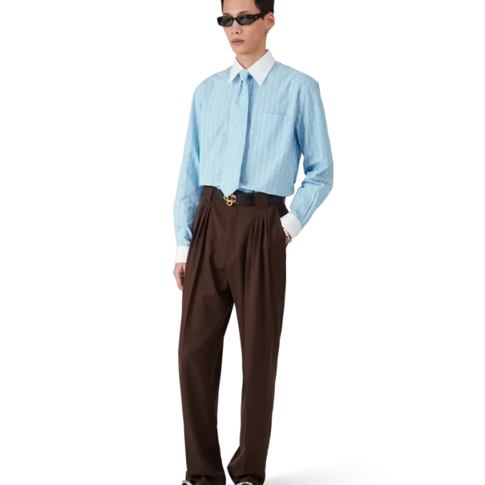 Laurel Stripe Jakarlı Gömlek
