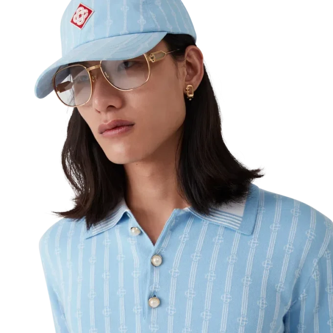 Laurel Stripe Logo Yama Şapka