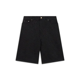 Lazer Monogram Denim Şortlar