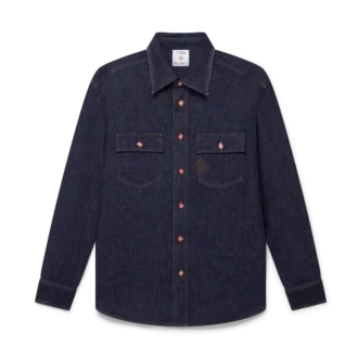 Logo Nakışlı Denim Şortlar Üzerinde Gömlek