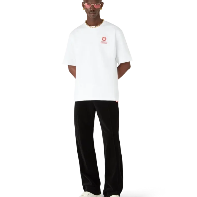 Logo Yama Oversized Kısa Kollu Şort Tişört