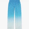 Mavi Gradyan Diamond Monogram İpek Pantolonlar Mavi Gradyan Diamond Monogram İpek Pantolonlar