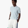 Mavi Pointelle Monogram Kısa Kollu Polo Yaka Tişört Mavi Pointelle Monogram Kısa Kollu Polo Yaka Tişört