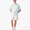 Mavi Tie Dye Oversized Cc Smile Şortlu Kısa Kollu Tişört Mavi Tie Dye Oversized Cc Smile Şortlu Kısa Kollu Tişört