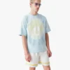 Mavi Tie Dye Oversized Cc Smile Şortlu Kısa Kollu Tişört Mavi Tie Dye Oversized Cc Smile Şortlu Kısa Kollu Tişört