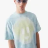 Mavi Tie Dye Oversized Cc Smile Şortlu Kısa Kollu Tişört Mavi Tie Dye Oversized Cc Smile Şortlu Kısa Kollu Tişört