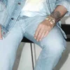 Açık Yıkama Graffiti Denim Kot Açık Yıkama Graffiti Denim Kot