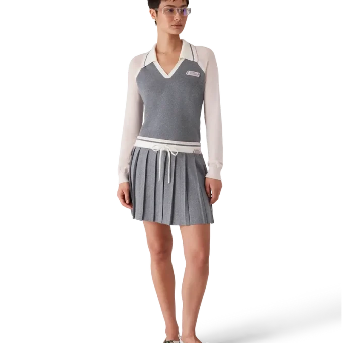 Merino Tenis Uzun Kollu Polo Yaka Tişört