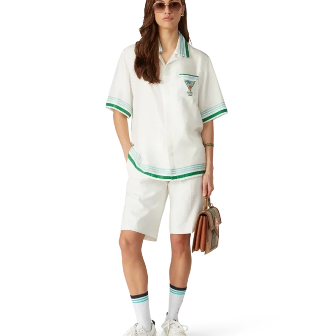Metaphysical Tennis Icon Kısa Kollu İpek Gömlek Metaphysical Tennis Icon Kısa Kollu İpek Gömlek