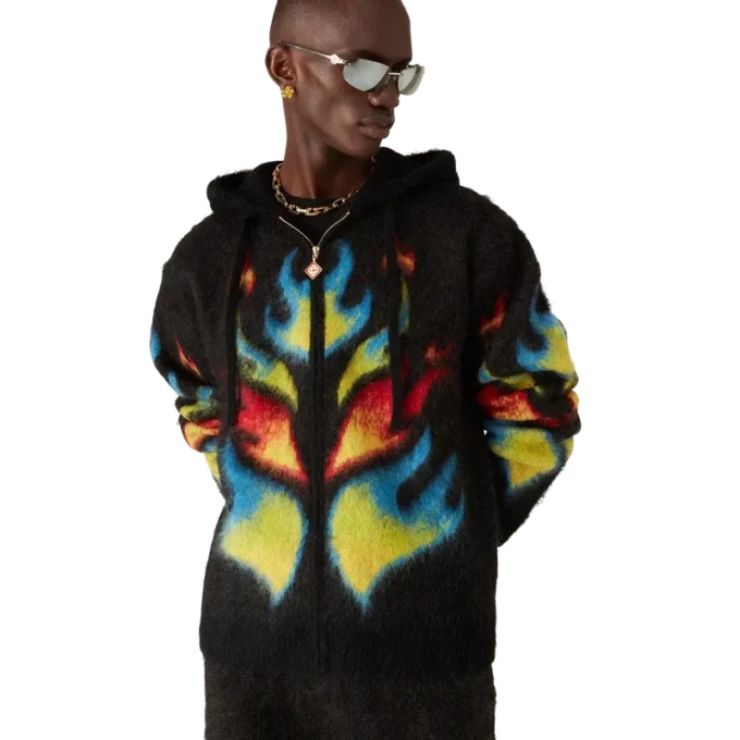 Mohair Flame Laurel Fermuarlı Kapüşonlu Sweatshirt Mohair Flame Laurel Fermuarlı Kapüşonlu Sweatshirt