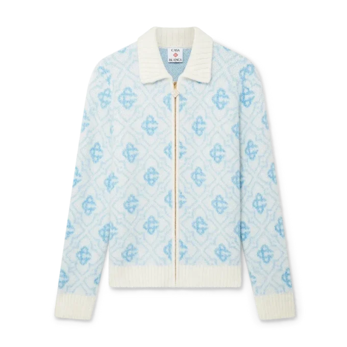 Mohair Monogram Fermuarlı Kazak Mohair Monogram Fermuarlı Kazak