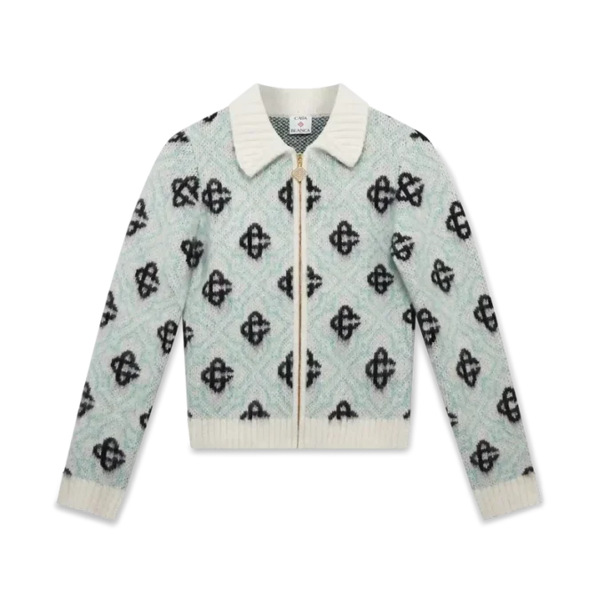 Mohair Monogram Fermuarlı Kazak Mohair Monogram Fermuarlı Kazak