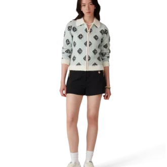 Mohair Monogram Fermuarlı Kazak Mohair Monogram Fermuarlı Kazak