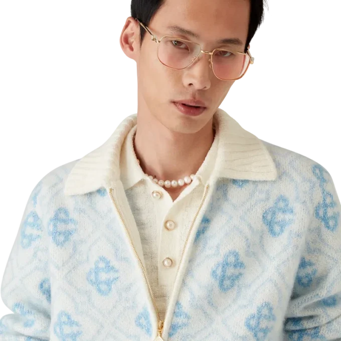 Mohair Monogram Fermuarlı Kazak Mohair Monogram Fermuarlı Kazak