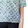 Monogram Gradyan Havlu Kumaş Şortlar Üzerinde Kısa Kollu Gömlek Monogram Gradyan Havlu Kumaş Şortlar Üzerinde Kısa Kollu Gömlek
