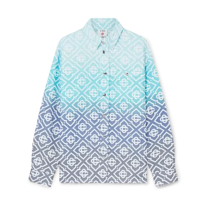Monogram Gradyan Jakarlı Shacket Monogram Gradyan Jakarlı Shacket