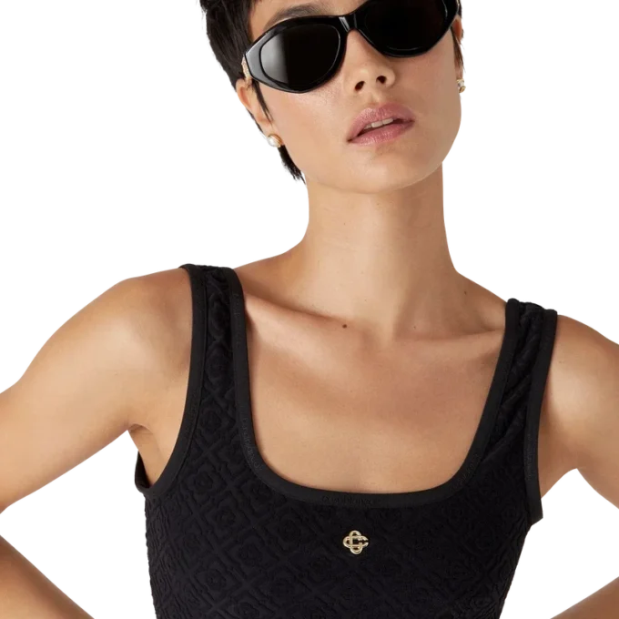 Monogram Jakarlı Bikini Üstü