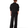 Monogram Jakarlı Bomber Ceket Monogram Jakarlı Bomber Ceket