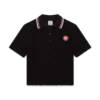 Monogram Jakarlı Havlu Kumaş Polo Gömlek