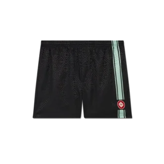 Monogram Jakarlı Çizgili Şort