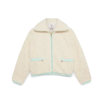Monogram Jakarlı Polar Ceket
